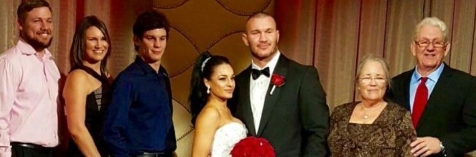 Elaine Orton with her family at wedding of her son Randy Orton.